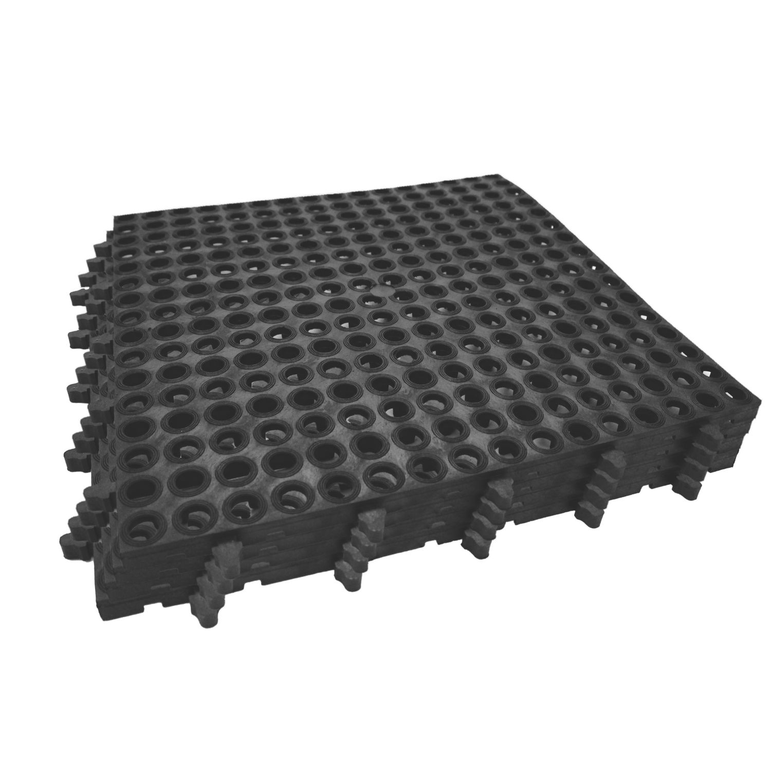 COBA Garage & Greenhouse Interlocking Mat Black 0.94m² 4 Pack (364VH)
