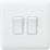 Knightsbridge Curved Edge 10AX 2-Gang 2-Way Light Switch  White