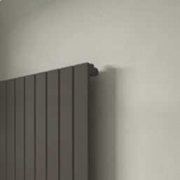 Flomasta  1800mm x 578mm 4019BTU Matt Charcoal Vertical Designer Radiator