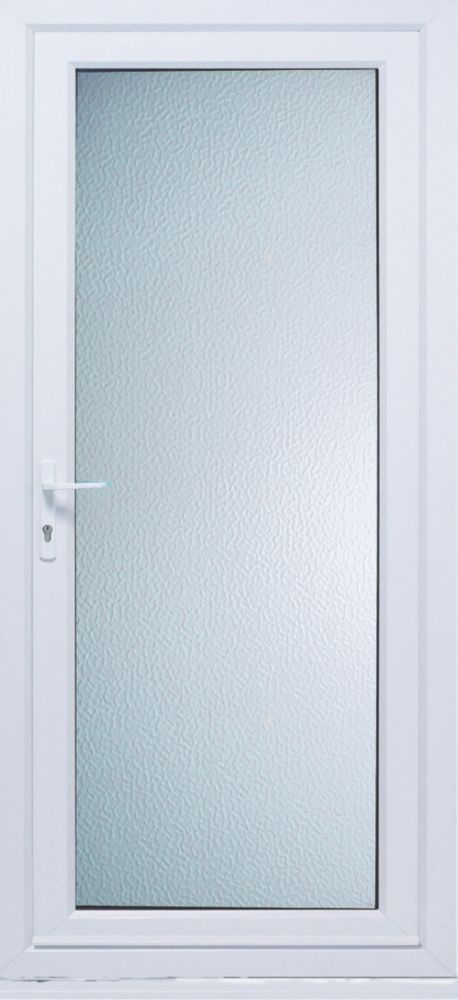 Euramax Patt10 Unglazed White Back Door Translucent Glass 840 X