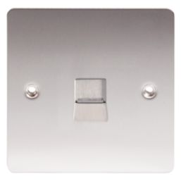 LAP  1-Gang Master Telephone Socket Brushed Stainless Steel