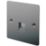 LAP  1-Gang Master Telephone Socket Brushed Stainless Steel