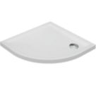 Milan Quadrant Bathroom Shower Tray & Waste White Gloss 1000mm x 100mm x 40mm