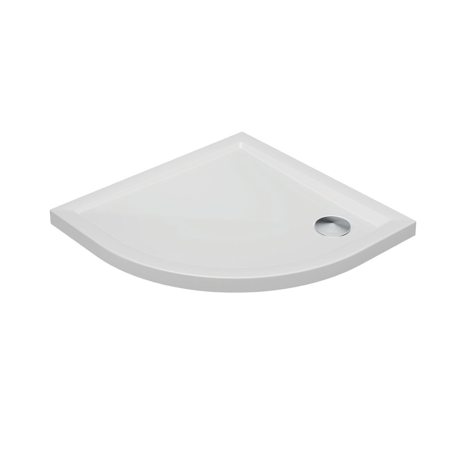 Milan Quadrant Bathroom Shower Tray & Waste White Gloss 1000mm x 100mm x 40mm (365AE)