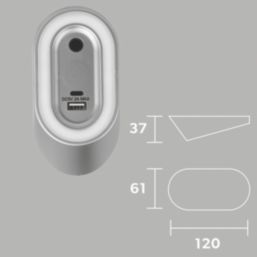4lite Hampton Wedge LED Silver Warm White Under Cabinet Light Without Bezel 2.5W 85lm