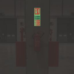 Essentials  Photoluminescent "Fire Extinguisher Wet Chemical" Sign 100mm x 300mm