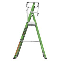 Little Giant Fibreglass 1.70m Green 6 Step Podium Steps
