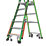 Little Giant Safety Cage Series 2.0 Fibreglass & Aluminium 6-Treads Green Podium Step 1.70m