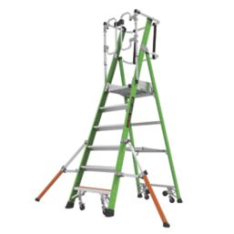 Little Giant Fibreglass 1.70m Green 6 Step Podium Steps