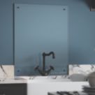 Laura Ashley  Clear with Black Caps Kitchen Splashback 600mm x 750mm x 6mm