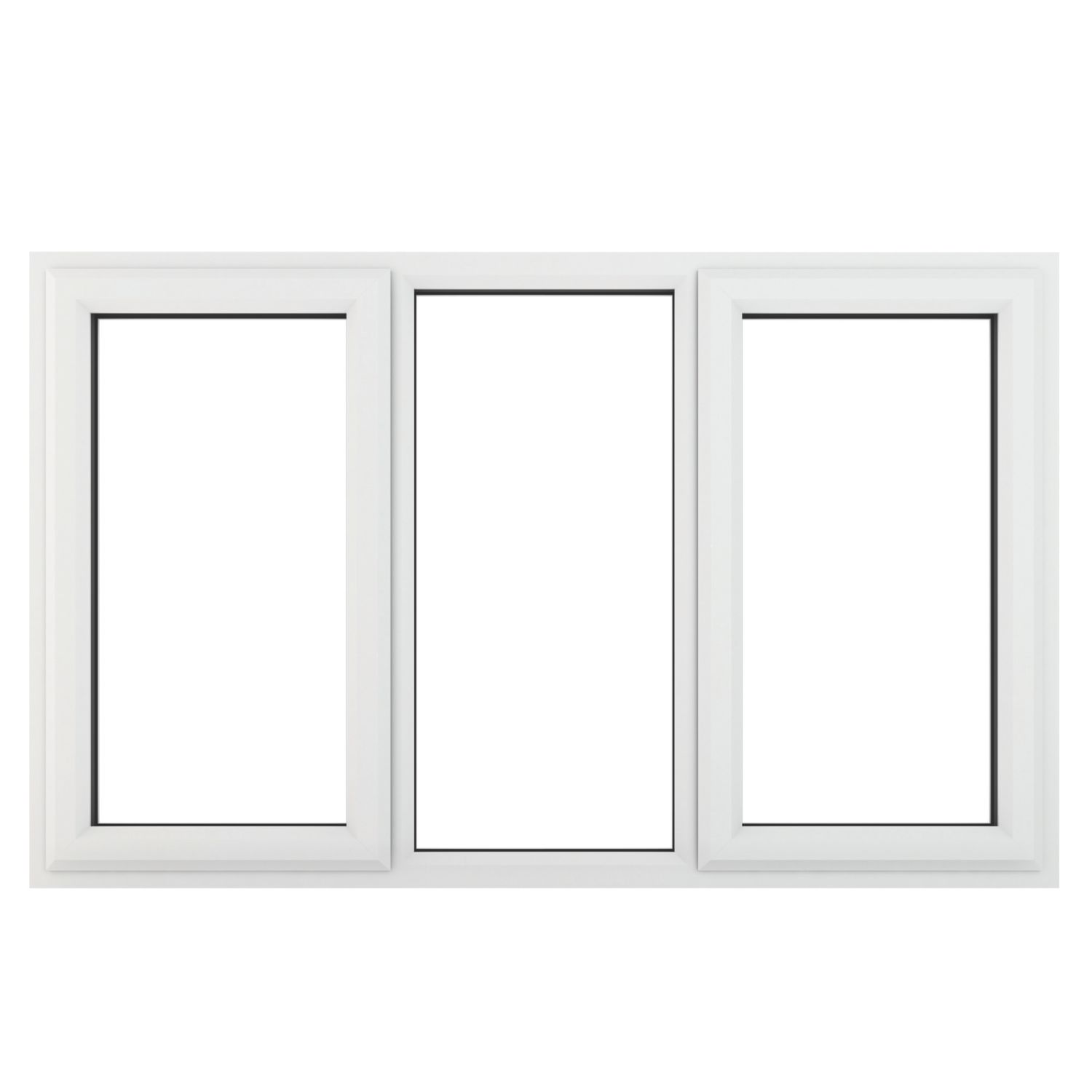 Crystal Left & Right-Hand Opening Clear Double-Glazed Casement White uPVC Window 1770mm x 1115mm (365JP)