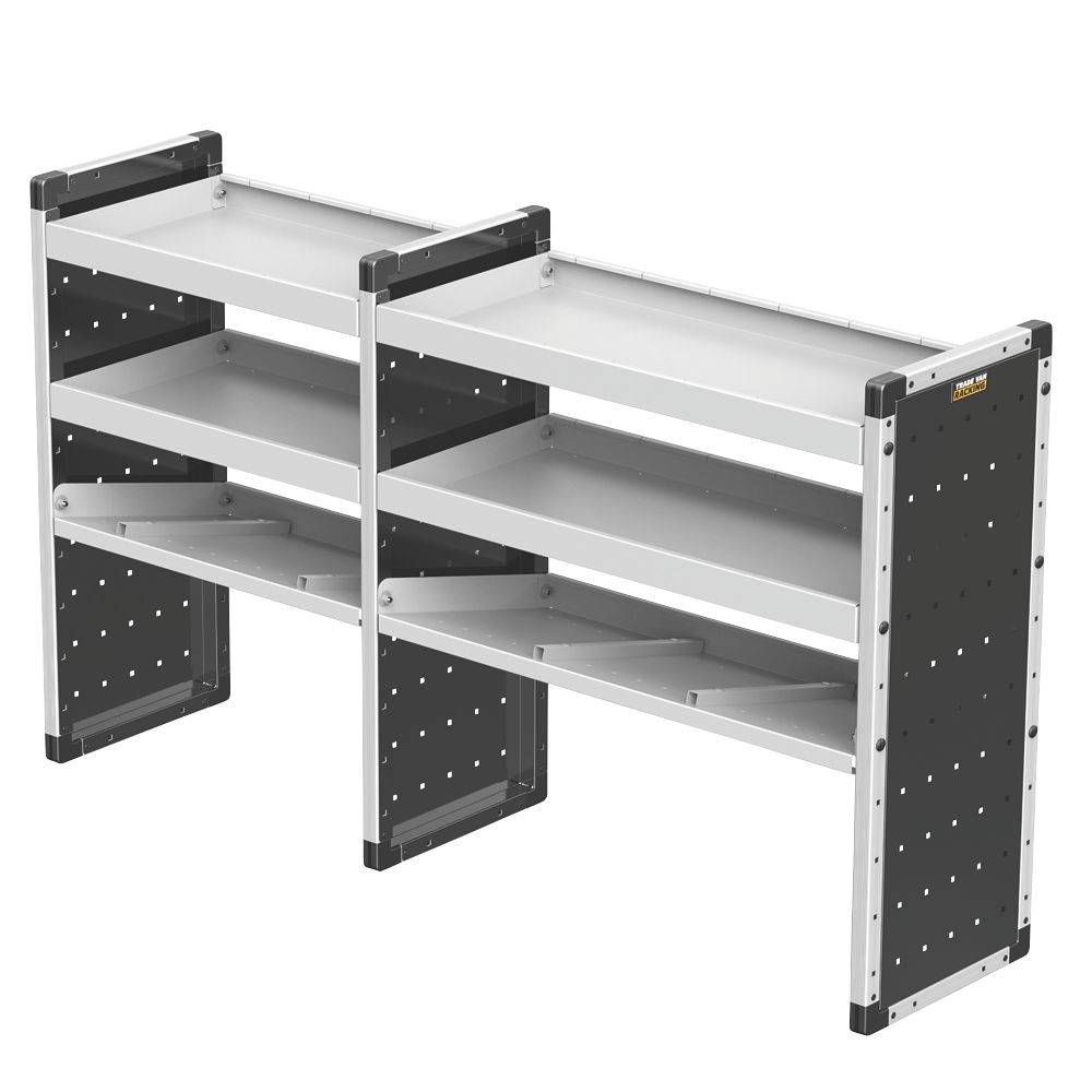 Van Guard  Universal Trade Double Van Racking Unit (4 Straight & 2 Angled Shelves) 1716mm x 381mm x 1009mm