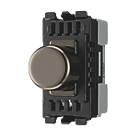 British General Nexus Grid 2-Way LED Grid Dimmer Switch Black Nickel with Colour-Matched Inserts