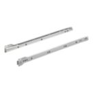 Essentials White Self-Closing Roller Drawer Runners 400mm 2 Pack