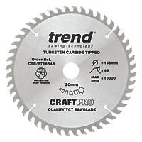 Trend CraftPo CSB/PT16548 Wood Plunge Saw Blade 165 x 20mm 48T