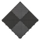 Swisstrax Ribtrax Pro Interlocking Floor Tiles Jet Black 19mm 25 Pack