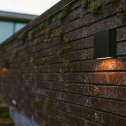 Lutec Gemini XF Outdoor LED Wall Light Black 7.4W 700lm