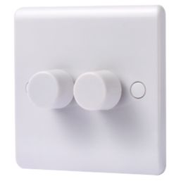 LAP 2 Gang 2 Way LED Dimmer Switch White