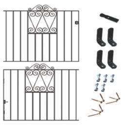 Apollo Wenlock Driveway Gates Black 1197mm x 900mm