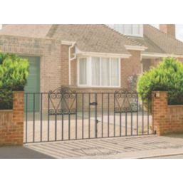 Apollo Wenlock Driveway Gates Black 1197mm x 900mm