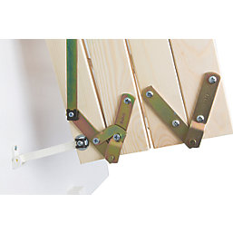 Mac Allister Timber space saving 4-Sections Insulated Timber Space Saving Loft Ladder Kit 2.76m