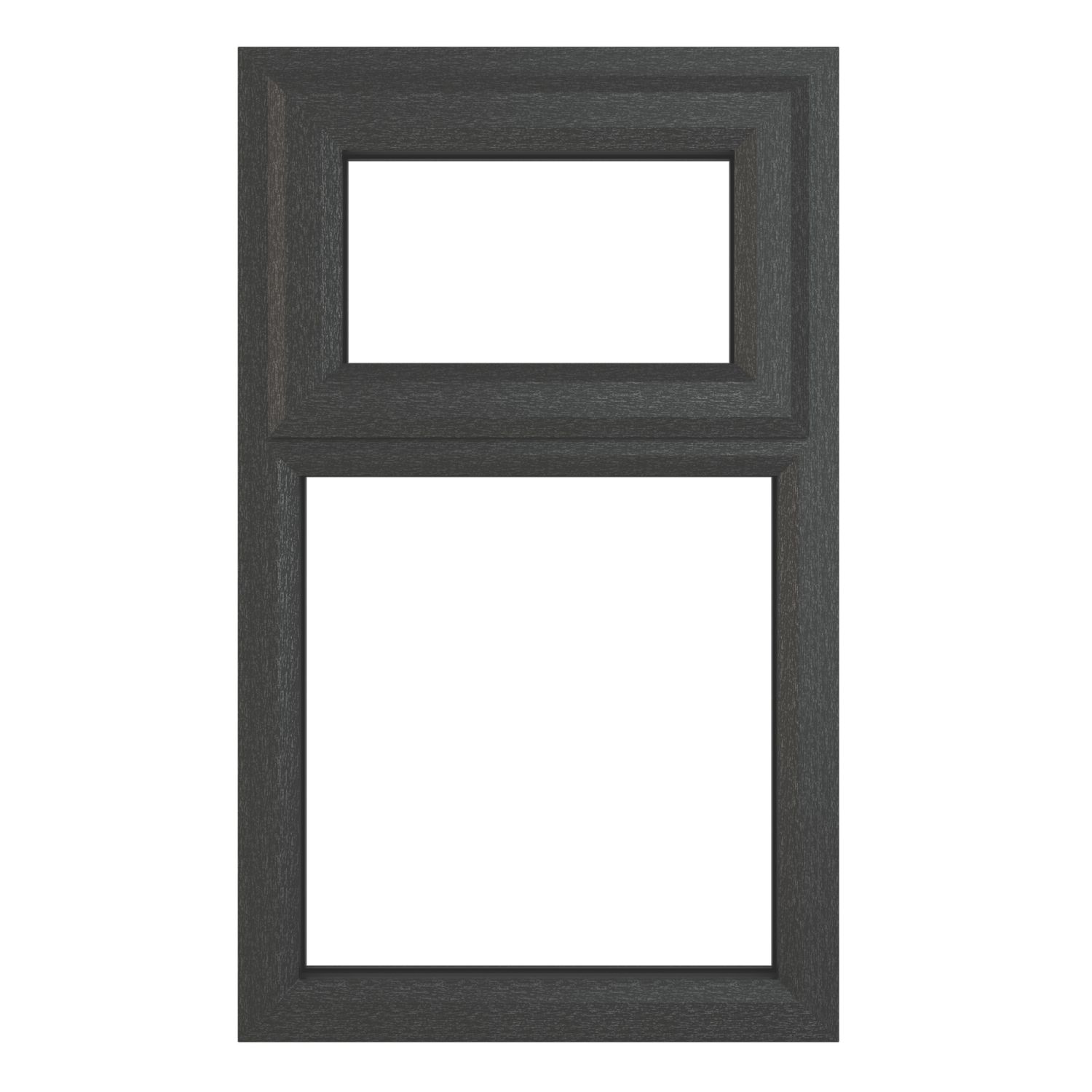 Crystal Top Opening Clear Triple-Glazed Casement Anthracite on White uPVC Window 610mm x 1190mm (366JN)