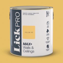 LickPro Max+ 2.5Ltr Yellow 03 Matt Emulsion  Paint