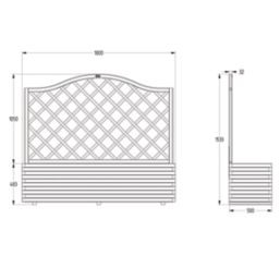 Forest Venice Rectangular Garden Planter Natural Timber 500mm x 1800mm x 1533mm