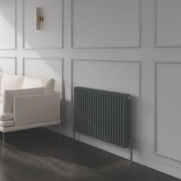 Reina 500mm x 1010mm 3793BTU Anthracite Horizontal 3 Column Radiator