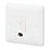 MK Base 13A Unswitched Fused Spur & Flex Outlet  White with White Inserts