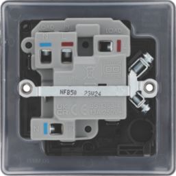 British General Nexus Metal 13A Switched Fused Spur  Matt Black with Colour-Matched Inserts