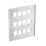 British General Nexus Metal Grid 12-Module Grid Faceplate Brushed Steel