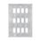 British General Nexus Metal Grid 12-Module Grid Faceplate Brushed Steel