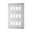 British General Nexus Metal Grid 12-Module Grid Faceplate Brushed Steel