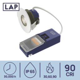LAP Chaac Fixed  Fire Rated LED Downlights White 5.5W 600lm 10 Pack