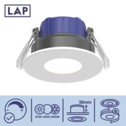 LAP Chaac Fixed  Fire Rated LED Downlights White 5.5W 600lm 10 Pack