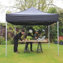 Mini Marquees  10' x 10' (Nominal) Hip Fabric Gazebo Black