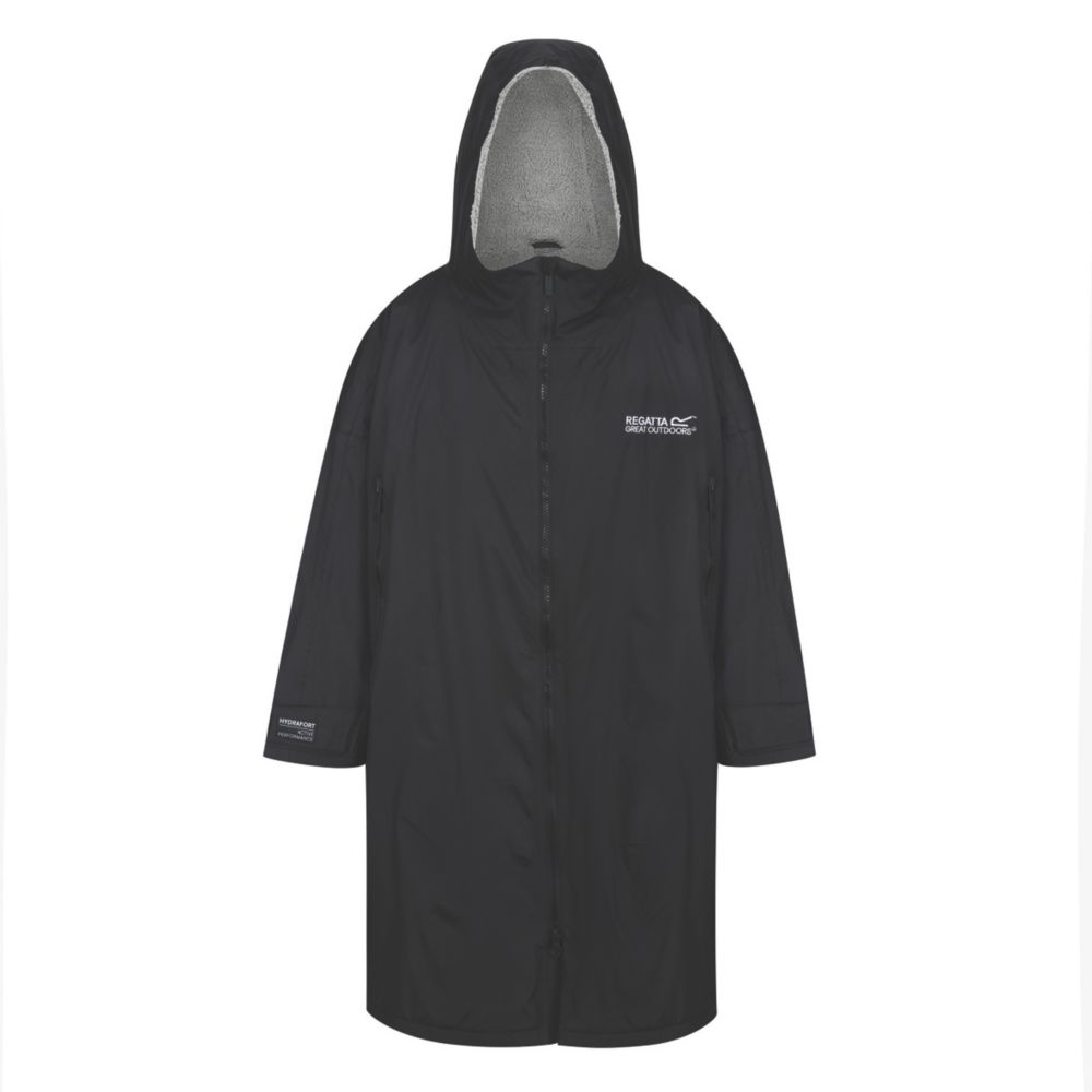 Regatta Adult Changing Robe Black Large / X Large 43-54