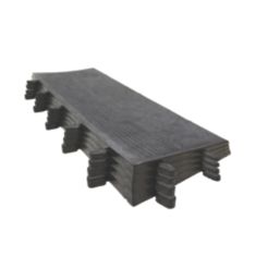 COBA Tough Deck Non-Slip Interlocking Decking (Male Ramped Edges)  Black 0.48m x 0.18m 4 Pack