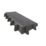 COBA Tough Deck Non-Slip Interlocking Decking (Male Ramped Edges)  Black 0.48m x 0.18m 4 Pack