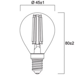 Sylvania TOLEDO RETRO E14 Mini Globe LED Light Bulb  806lm 6W