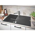 Grohe  K500 1 Bowl Granite Composite Sink Black Reversible 860mm x 500mm