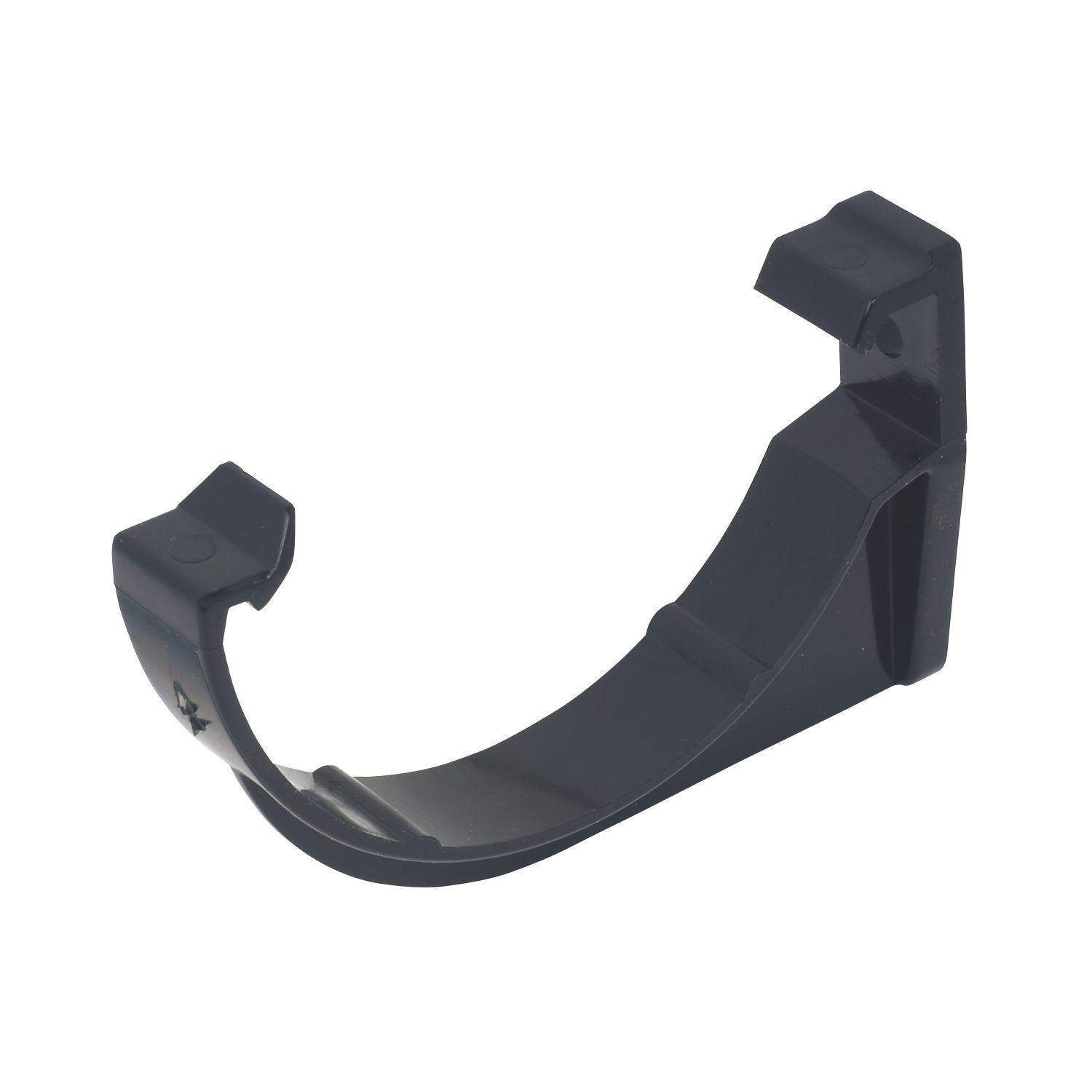 FloPlast uPVC Half Round Fascia Brackets Black 76mm 10 Pack (36718)