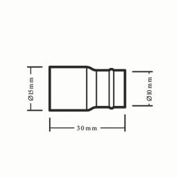 Flomasta  Copper Solder Ring Fitting Reducer F 10mm x M 15mm