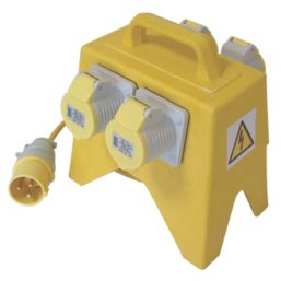 Carroll & Meynell 16A 4-Way Site Splitter 5m 110V