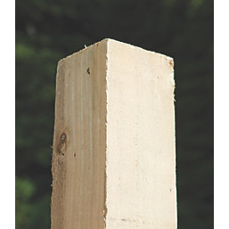 Forest Natural Timber Rough-Sawn Fence Posts 75mm x 75mm x 2.4m 5 Pack