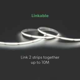 4lite LiteGlo Indoor & Outdoor 5m LED Daylight COB Strip Light Kit 4.8W 480lm