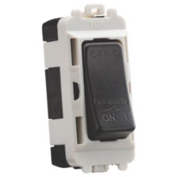 Knightsbridge  10A Grid 3-Pole Fan Isolator Switch Smoked Bronze