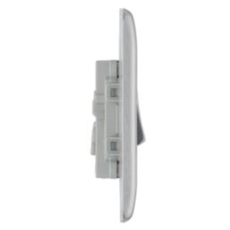 British General Nexus Metal 10AX 1-Gang Intermediate Switch Brushed Stainless Steel