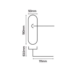 Smith & Locke Sandsend Fire Rated Long WC Door Handles Pair Satin / Black Nickel